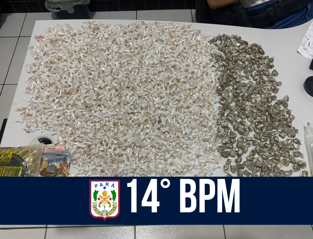 14° BPM apreende mais de 2.600 porções de drogas em Barcarena