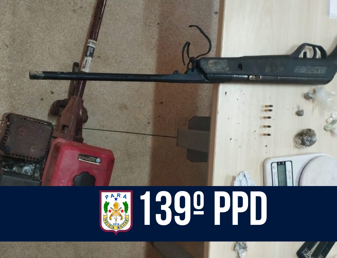 139º PPD prende dupla por tráfico de drogas e porte ilegal de arma em Cachoeira do Ararí