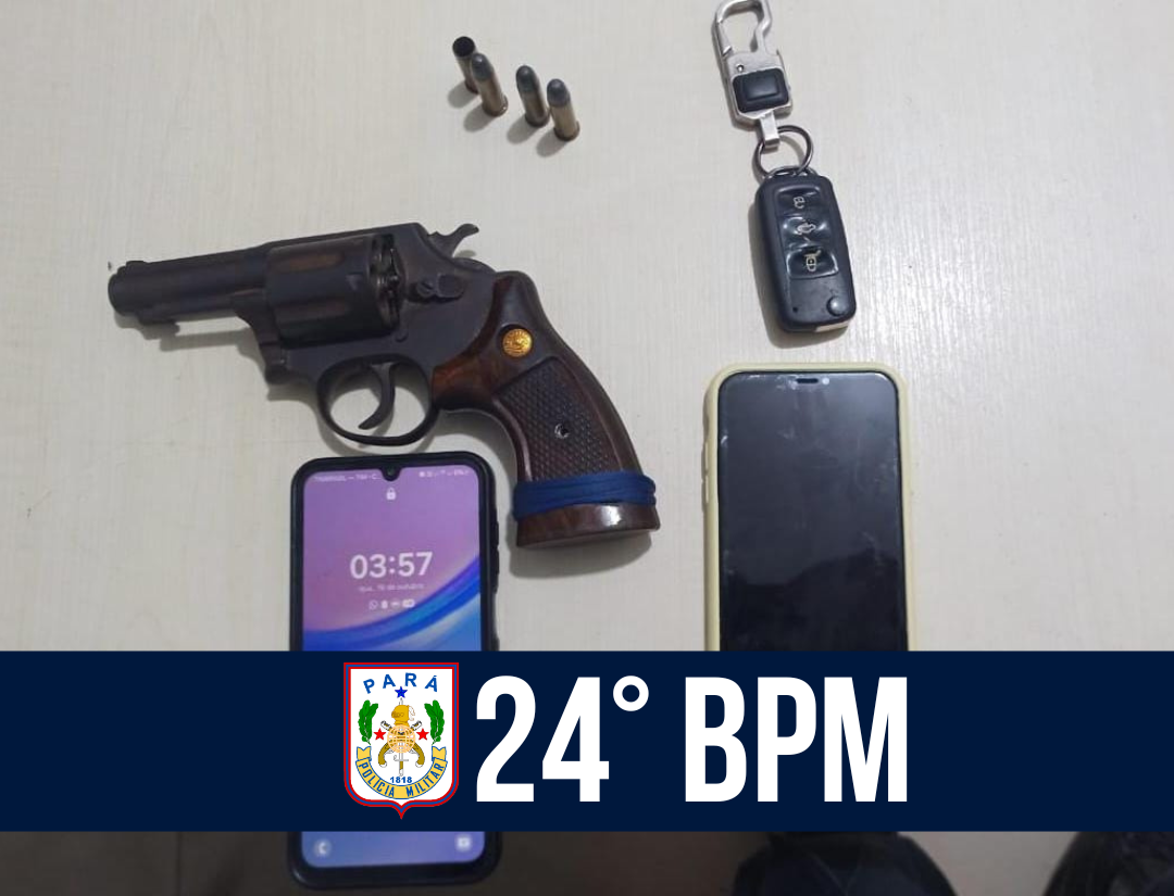 CPC II em ação: trio é preso e arma é apreendida pelo 24º BPM