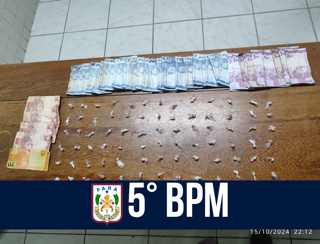 5° BPM apreende drogas e prende homem em Castanhal 