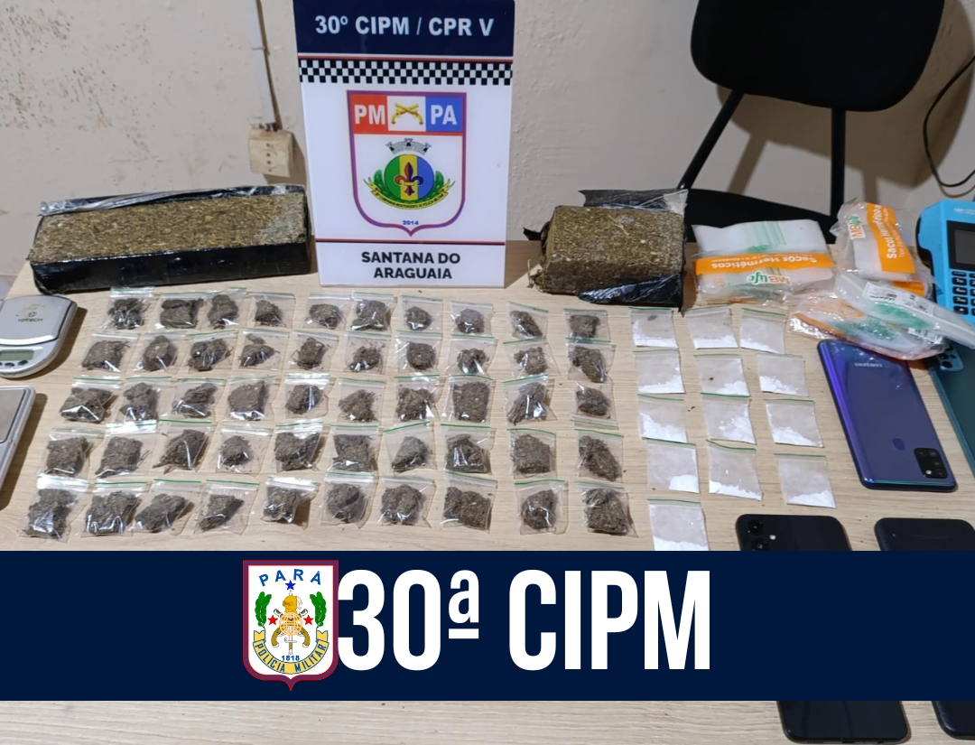 30ª CIPM em ação: guarnição prende suspeitos por tráfico de drogas em Santana do Araguaia